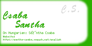 csaba santha business card